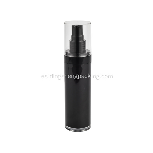 Botella de loción de agua de acrílico botella cosmética plástica negra de alta calidad 50ml